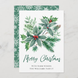 JOY ハリーベリーの枝のクリスマスグリーティング シーズンカード