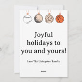 JOY バスケットボール、ゴルフボール、バレーボール＆ベースボール シーズンカード (裏面)