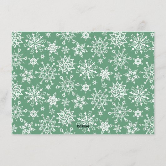 JOY フェスティブ ホリー ベリー リース クリスマス グリーティング (裏面)