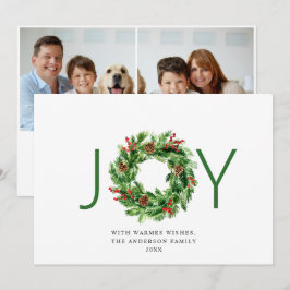 JOY フェスティブ ホリー ベリー リース クリスマス 2 フォト
