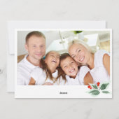 JOY フェスティブ ホーリー ベリー リース クリスマス グリーティング (裏面)