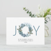 JOY フェスティブ ホーリー ベリー リース クリスマス グリーティング (スタンド正面)