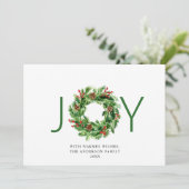 JOY フェスティブ ホーリー ベリー リース クリスマス 2 フォト (スタンド正面)
