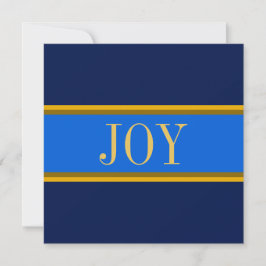 JOY フェスティブ ロイヤルネイビーブルー ゴールドイエロー ストライプ シーズンカード