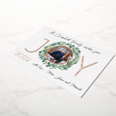 JOY ホリデーカード 両面箔押し 水彩の花輪 箔シーズンカード (回転した状態)