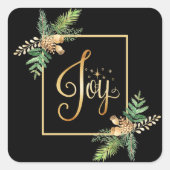 "JOY"ホリデーフローラパインズクリスマスホリデー スクエアシール (正面)