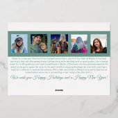 JOY ホリデー カード フォイル 写真＆ユーカリの花輪付き (裏面)