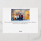 JOY ホリデー カード 両面 フォイル加工 水彩の花輪 (裏面)