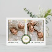 JOY ポストカード ホリデー クリスマス ホイル カード (立ち正面)