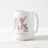 Joy メリークリスマス 冬の動物たち コーヒーマグカップ (正面右)