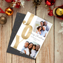 JOY モダン Merry Christmas 2枚フォトミニマリスト