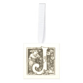 "Joy"ヴィンテージアルファベッフランスのトクリスマス キューブオーナメント (正面)