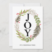 JOY – 両面メリークリスマスフォトホリデーカード シーズンカード (正面)