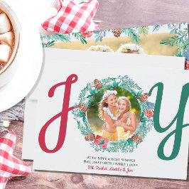 JOY 冬の葉っぱ 2 写真 水彩画 シーズンカード
