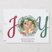 JOY 冬の葉っぱ 2 写真 水彩画 シーズンカード (正面)