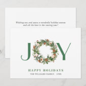 JOY 松の実と松の木のリース クリスマス (正面/裏面)