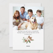 JOY 松の実と松の木のリース クリスマス 4 枚の写真 (裏面)