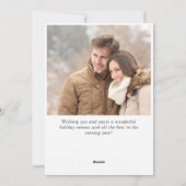 JOY 松の実と松の葉のクリスマスリース 2枚の写真 シーズンカード (裏面)