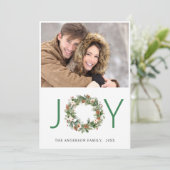 JOY 松ぼっくり 松の木のリース クリスマス 2 フォト (スタンド正面)