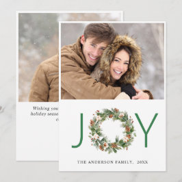 JOY 松ぼっくり 松の木のリース クリスマス 2 枚の写真