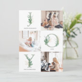 JOY 水彩花模様 フラット ホリデー カード (スタンド正面)