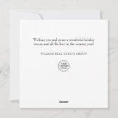 JOY 祝祭的なホリーベリーのリース クリスマスグリーティング シーズンカード (裏面)