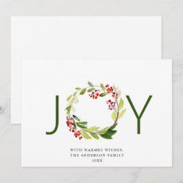 JOY 祭りのホリーデコレーション クリスマスグリーティング シーズンカード