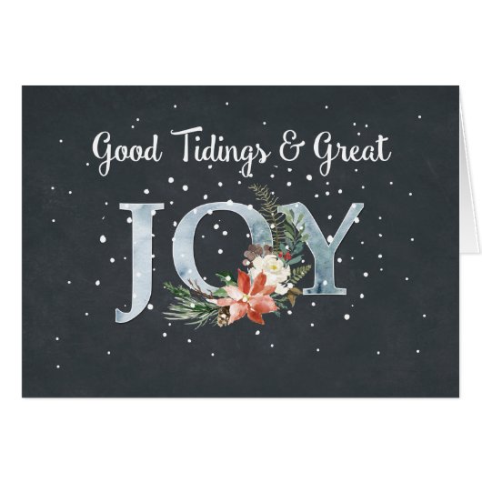 JOY 素晴らし Christmas PointestatiaとSnow on Black (正面横)