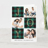 JOY | 緑のバフアロープレイド フォトコラージュ シーズンカード (正面)