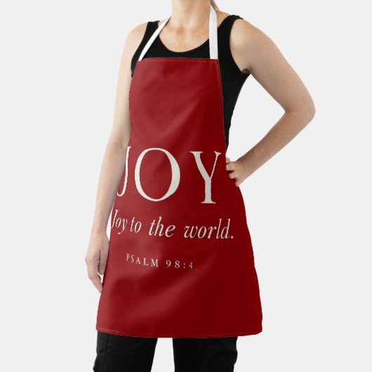 JOY | 詩篇 98:4 | クリスマスギフト エプロン (インサイチュ)