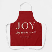 JOY | 詩篇 98:4 | クリスマスギフト エプロン (正面)