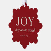 JOY | 詩篇 98:4 | クリスマスギフト オーナメントカード (左)