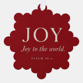 JOY | 詩篇 98:4 | クリスマスギフト オーナメントカード (正面)