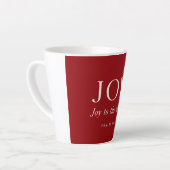 JOY | 詩篇 98:4 | クリスマスギフト カフェラテマグ (左アングル)