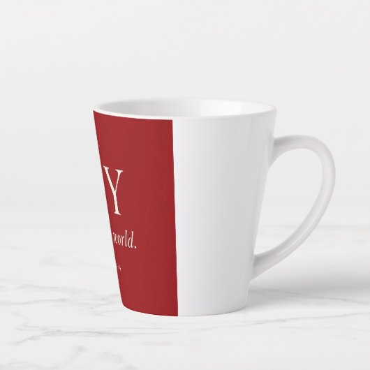 JOY | 詩篇 98:4 | クリスマスギフト カフェラテマグ (右)