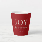 JOY | 詩篇 98:4 | クリスマスギフト カフェラテマグ (正面)