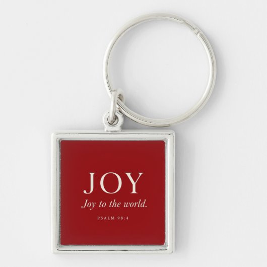 JOY | 詩篇 98:4 | クリスマスギフト キーホルダー (正面)