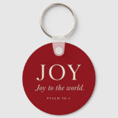 JOY | 詩篇 98:4 | クリスマスギフト キーホルダー (正面)