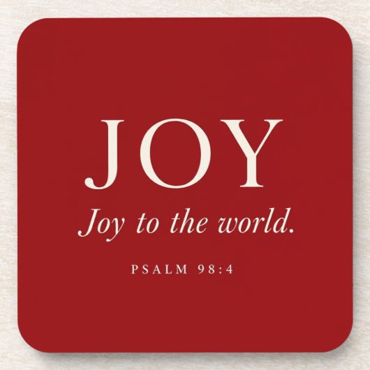 JOY | 詩篇 98:4 | クリスマスギフト コースター (正面)