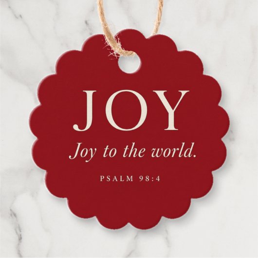  JOY | 詩篇 98:4 | クリスマスギフト フェイバータグ (正面)