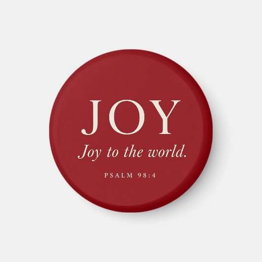 JOY | 詩篇 98:4 | クリスマスギフト マグネット (正面)