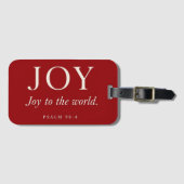 JOY | 詩篇 98:4 | クリスマスギフト ラゲッジタグ (正面横)