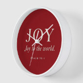 JOY | 詩篇 98:4 | クリスマスギフト 壁時計 (傾斜)