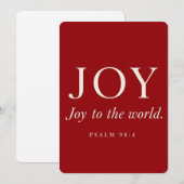 JOY | 詩篇 98:4 | クリスマスギフト 招待状 (正面/裏面)