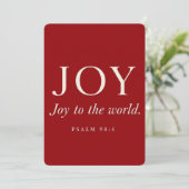 JOY | 詩篇 98:4 | クリスマスギフト 招待状 (スタンド正面)