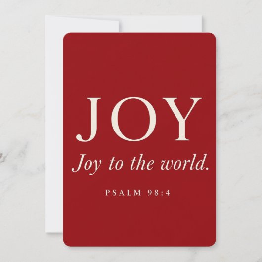 JOY | 詩篇 98:4 | クリスマスギフト 招待状 (正面)