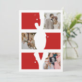 Joy 賛美 Christmas Wishes家族モダン7写真 シーズンカード (スタンド正面)