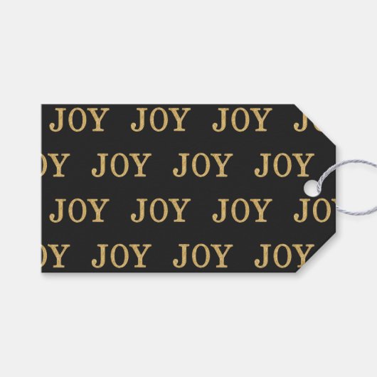 JOY (金ゴールドグリッター) ギフトタグ (正面(横))