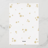 「Joy」雪の結晶クリスマスフォト実在 箔シーズンカード (裏面)