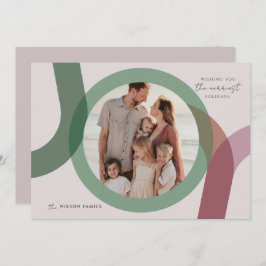 JOY 2写真モダンクリスマス シーズンカード